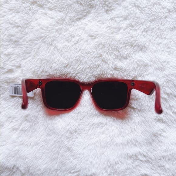 Cedric Bright Red Mirrored Sunglasses - Picture 10 of 14